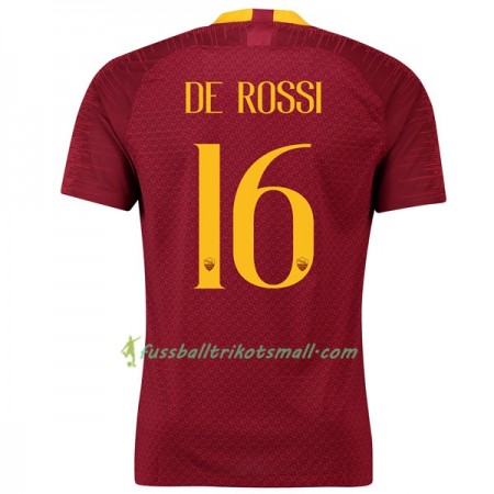 Günstige Fußballtrikots AS Roma De Rossi 16 2018-2019 Kurzarm Heimtrikotsatz kaufen